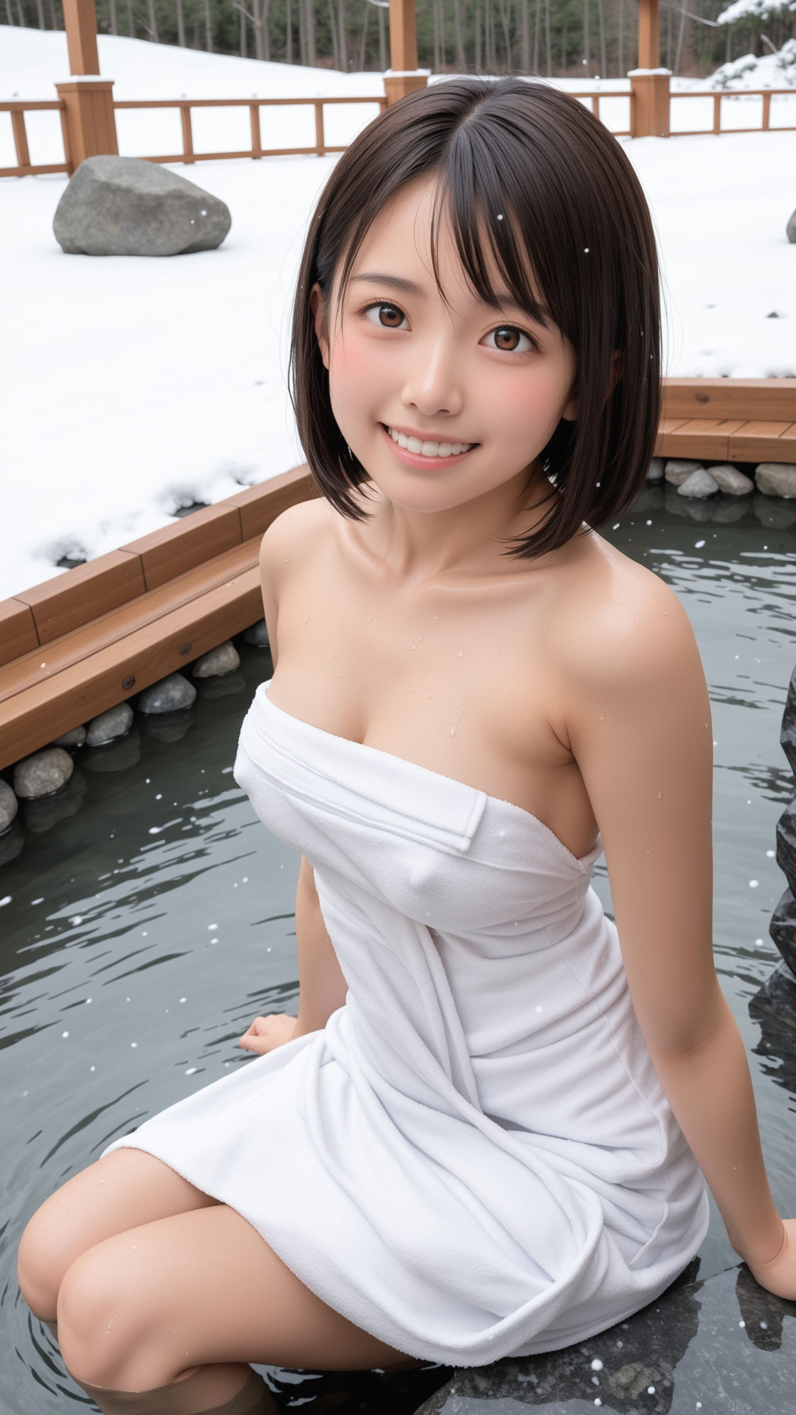 サンプル画像1:ポツンと雪国秘境に混浴露天風呂。(SakuraBooks) [d_549494]