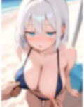 ジト目の巨乳美少女とビーチで！3