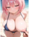 ジト目の巨乳美少女とビーチで！3