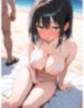 ジト目の巨乳美少女とビーチで！3