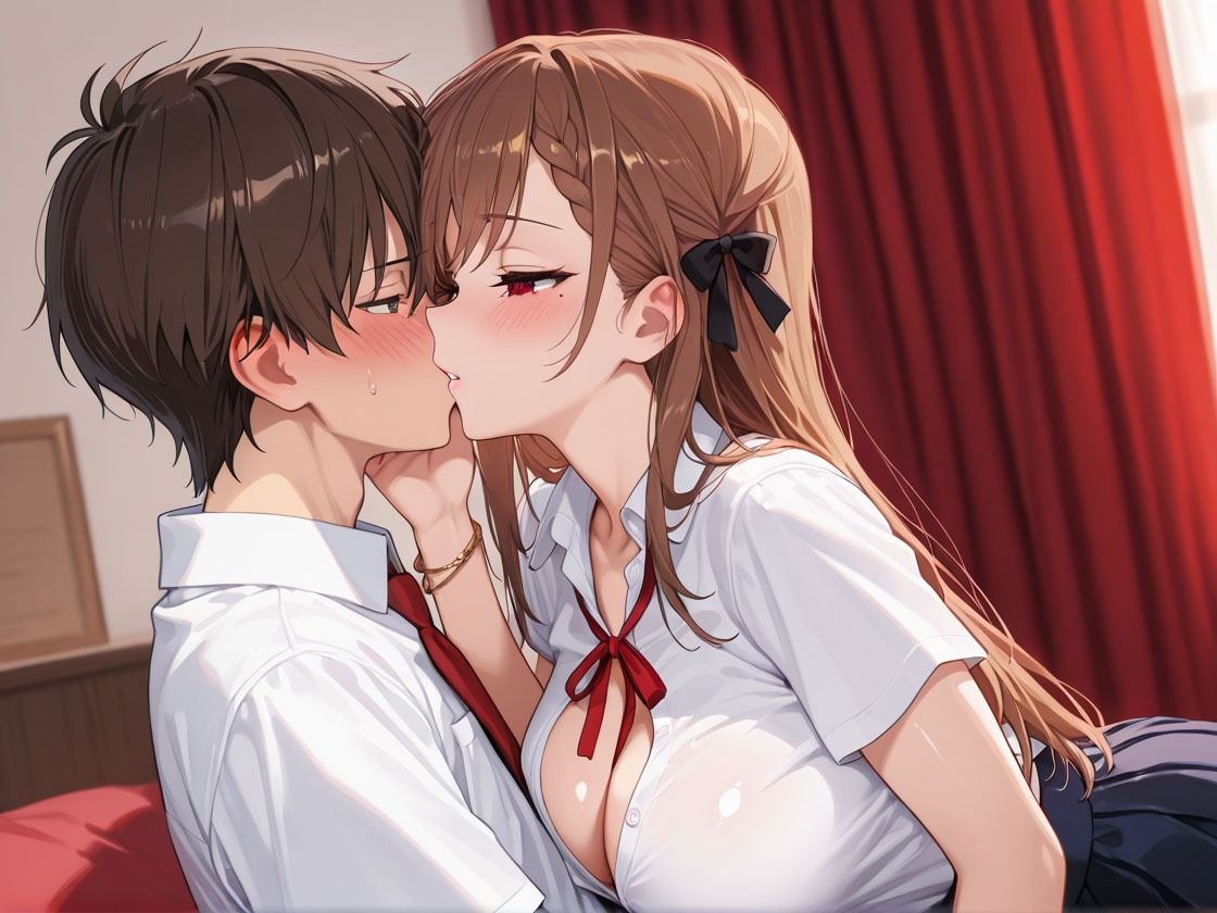 サンプル画像2:めちゃカワ女子校生のHな家庭教師！ ヨダレまみれのベロキスレッスンで童貞卒業SEX！(ピンクムーン) [d_550026]