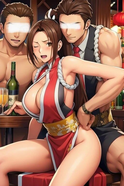 サンプル画像4:不知火舞がバーで複数の男達にナンパされてホテルでひたすら腰が立たなくなるまでセックスしまくった64枚(秋山堂) [d_550044]