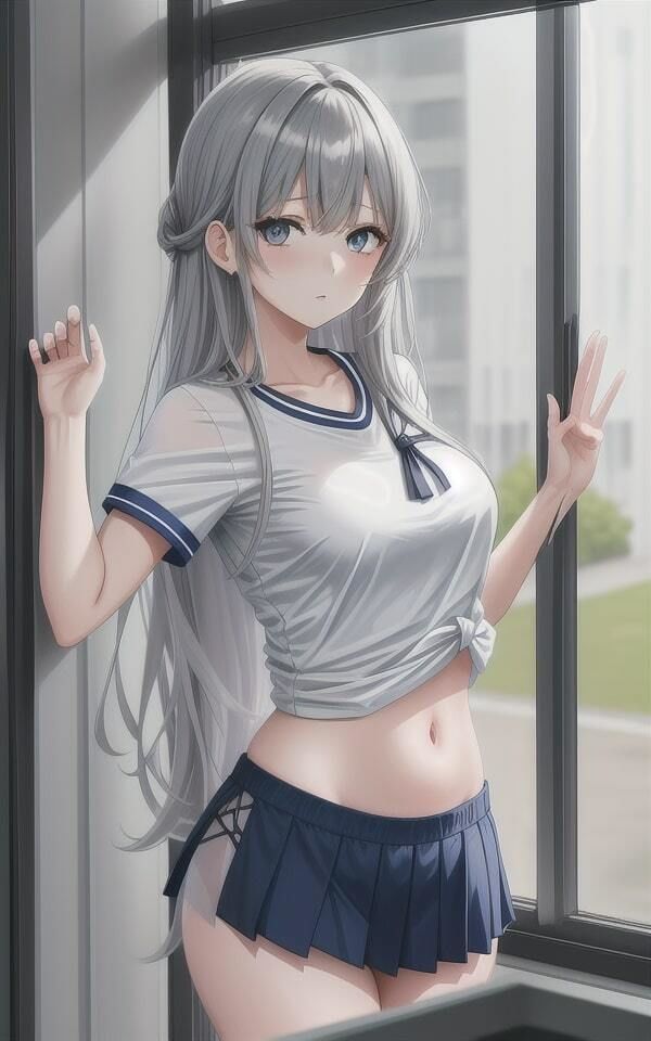 マドンナ体操着JKの着替えを覗いて・・・えちえちな豊満ボディ集 画像1
