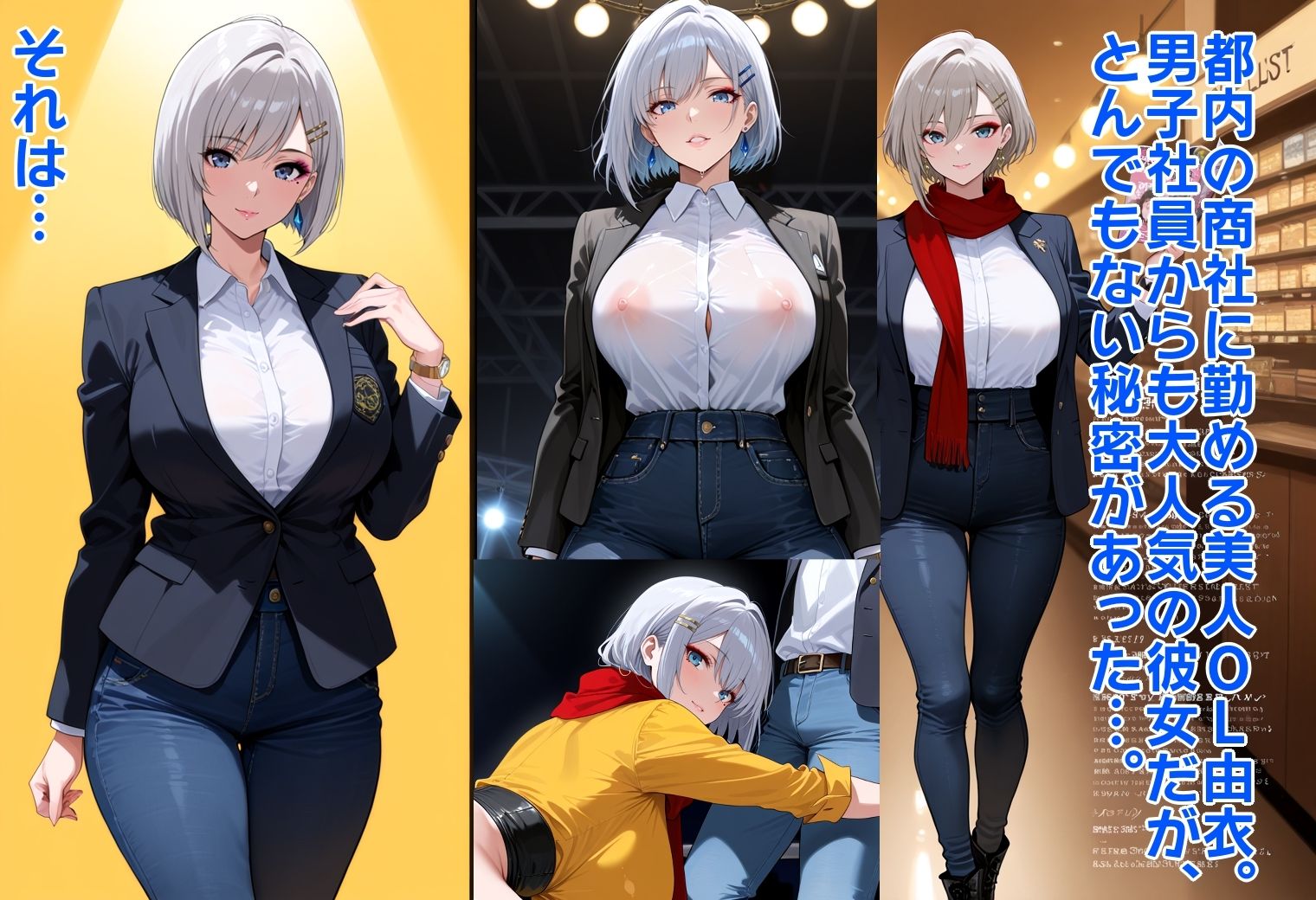 サンプル画像1:OL由衣はガマンできない変態淫乱女(Tacosuke-Anime) [d_550206]