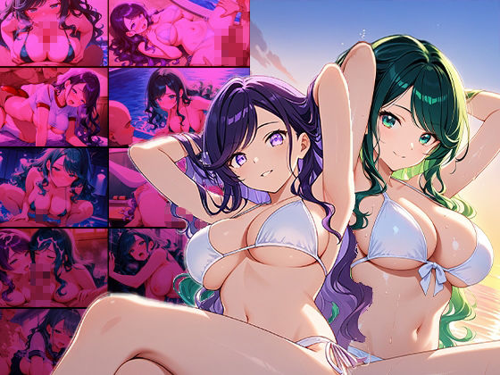 サンプル画像1:【100円】カラーツインズ Vol.0 爆乳双子グラドル撮影会【FANZA専売】(御一堂) [d_550207]