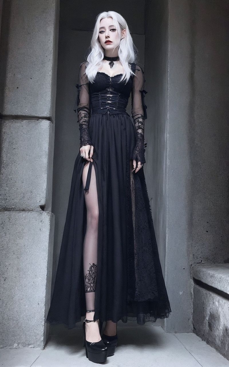 サンプル画像3:AI美女写真集┃黒スカートの美女(AI美女写真集┃清楚な大人) [d_550259]