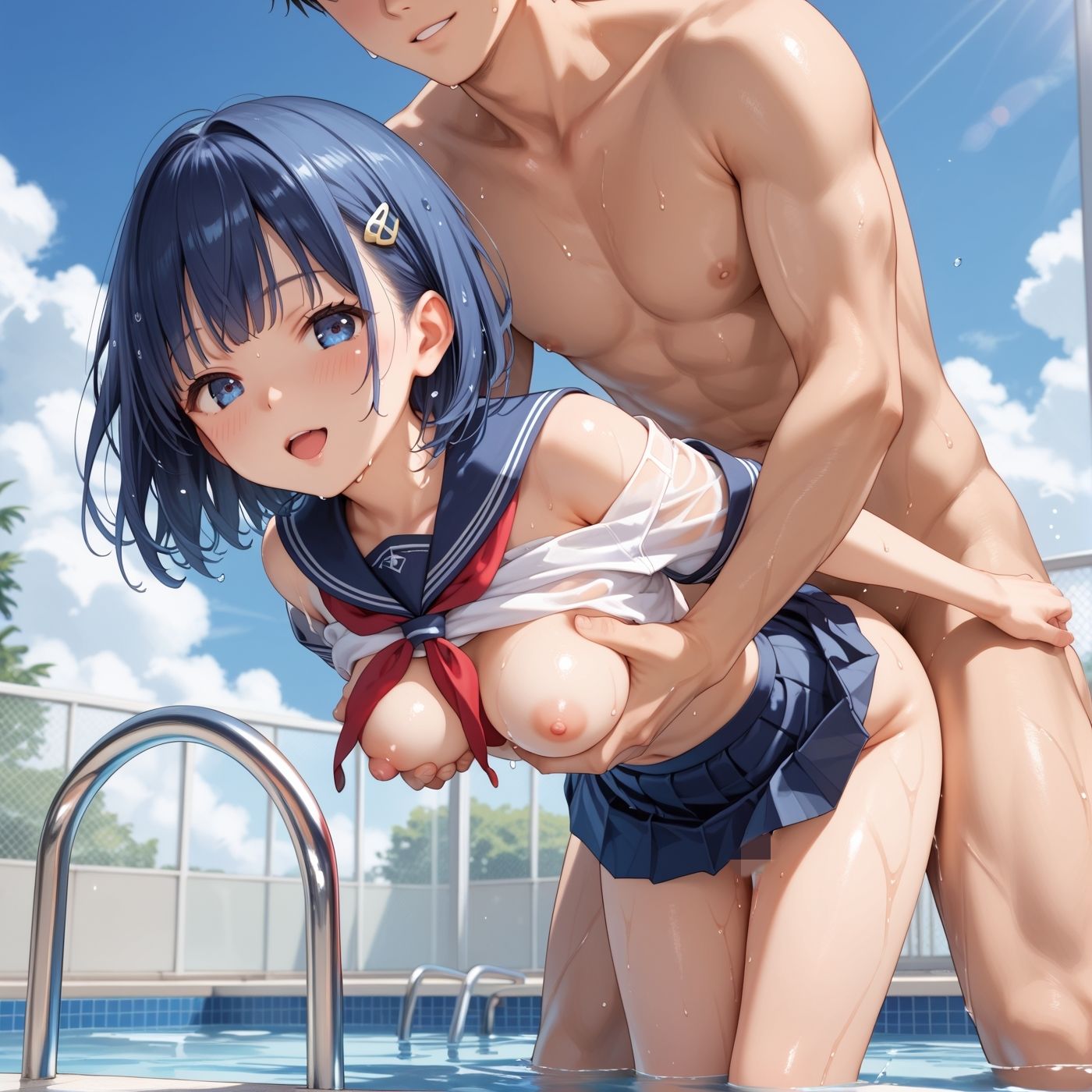 サンプル画像6:学園性活！びちょびちょで！やりまくりな水泳部 6 【水泳部の厳選CG250枚収録】(アオとハル) [d_550407]