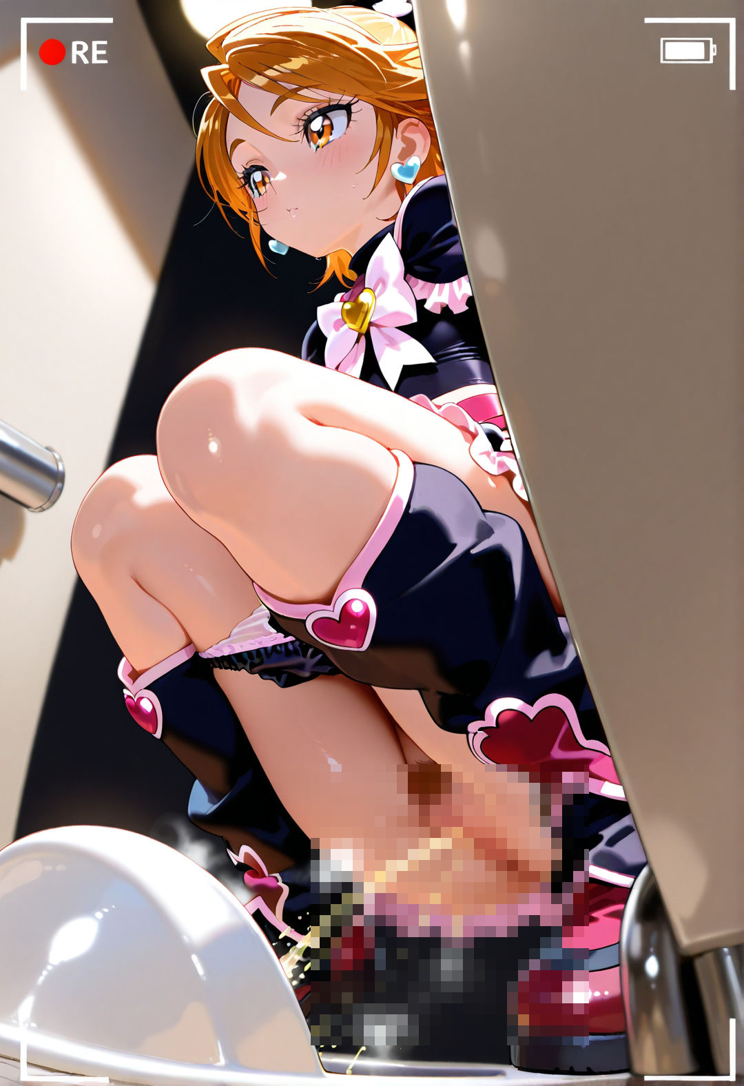 サンプル画像1:トイレにカメラを設置してプリ〇ュアのおしっこを盗撮してみた(manimani) [d_550436]