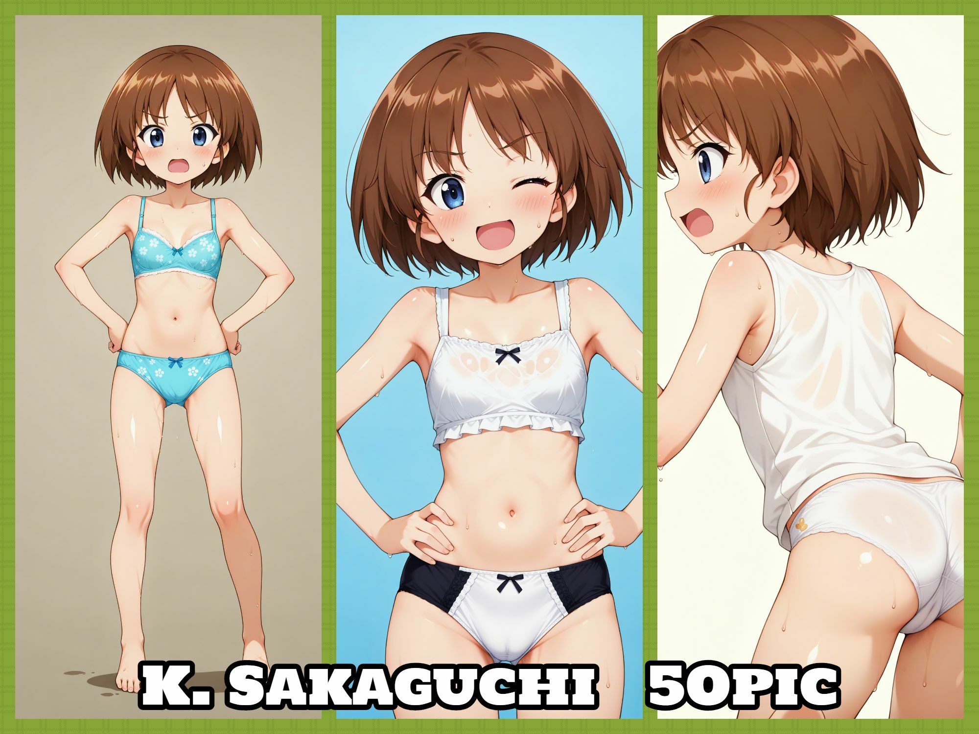 サンプル画像6:Girls underwear panties and bra ウサギさんチーム編(令和の池田亀太郎) [d_550482]
