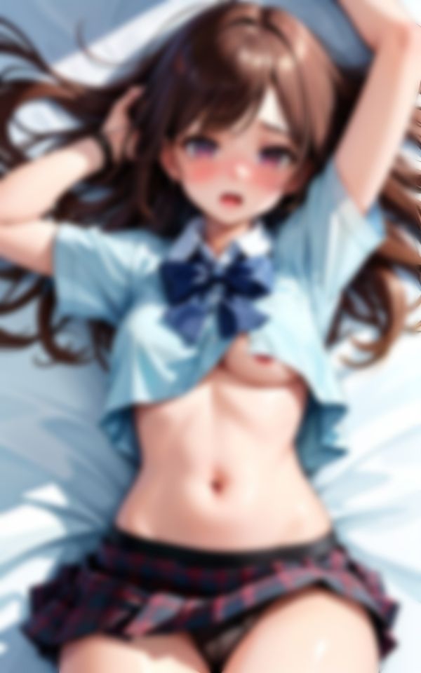 サンプル画像6:押し倒された大人しめでHな巨乳美女を頂き性欲奮闘記(AI美女ミルク) [d_550525]