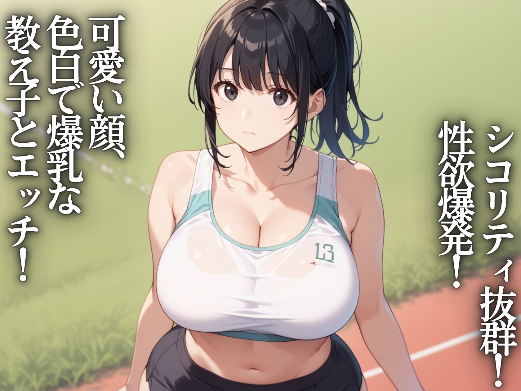 サンプル画像1:爆乳学園〜陸上JK子作り特訓(うおでっか) [d_550609]