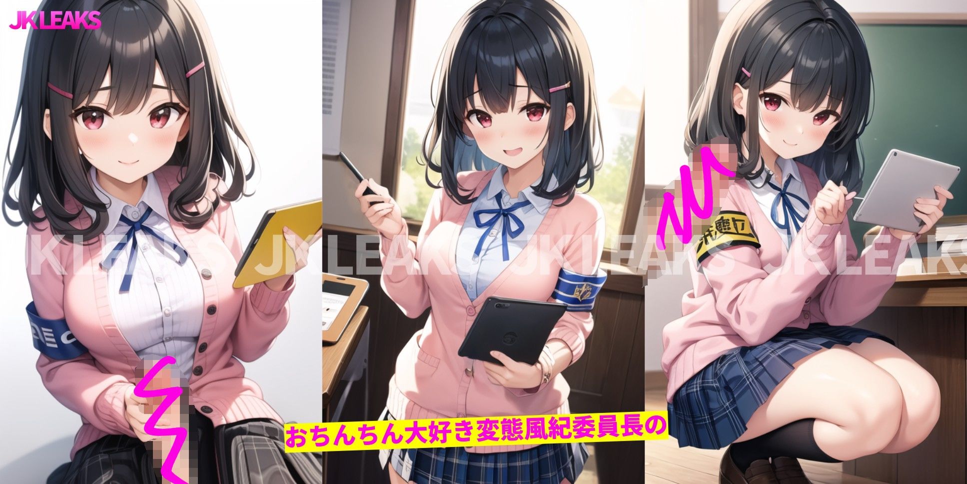 サンプル画像1:JK LEAKS 31 風紀委員長のおちんちんチェック編 -【包茎ちんぽ皮むきアニメ付】(AniyA) [d_550840]