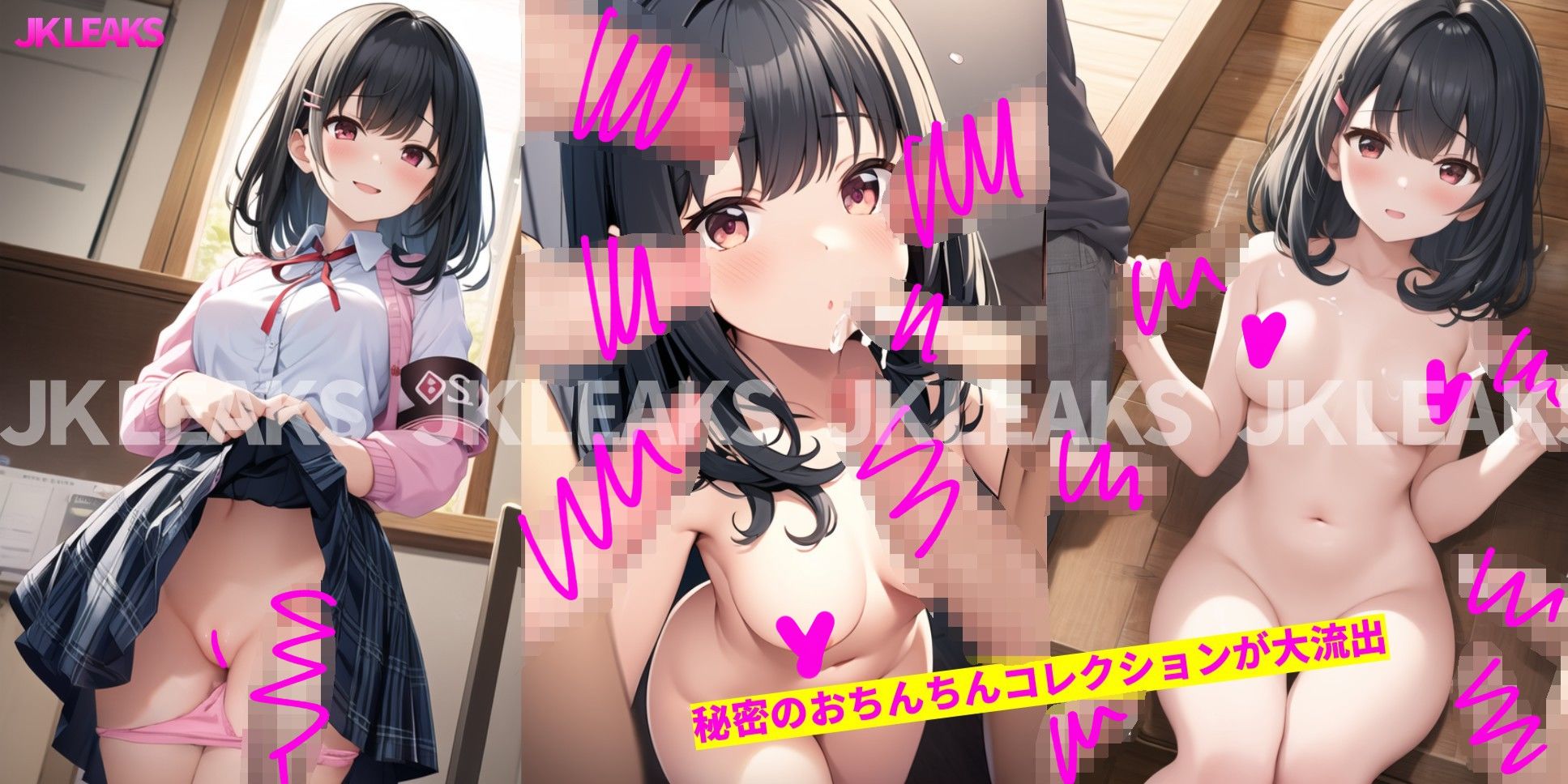 JK LEAKS 31 風紀委員長のおちんちんチェック編 -【包茎ちんぽ皮むきアニメ付】 画像2