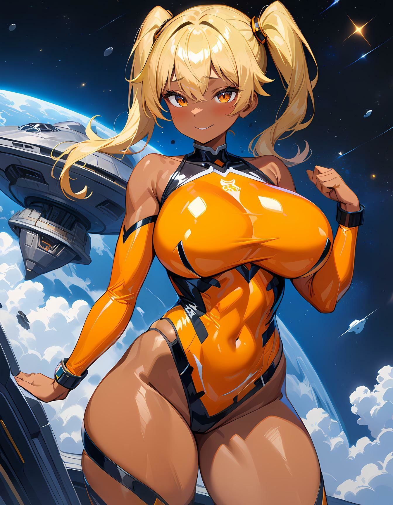 サンプル画像1:褐色ボディスーツイラスト集(タマナシノオオカミ) [d_550901]