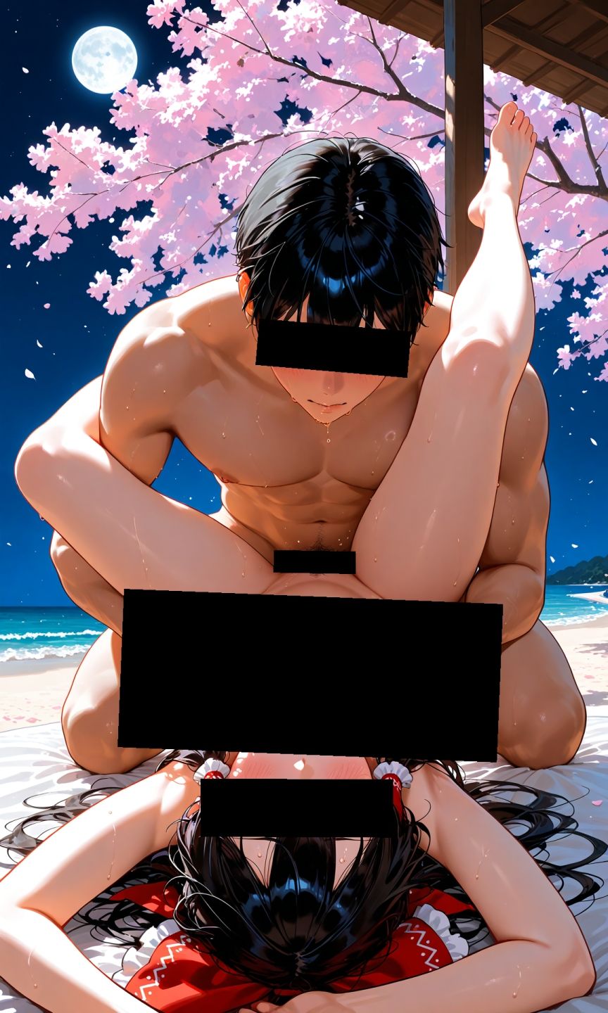 サンプル画像1:魔理沙は霊夢のえっちな写真を撮りたいようです。vol.23〜春の風の強い夜の海編〜(ゆるふわ研究所) [d_551008]