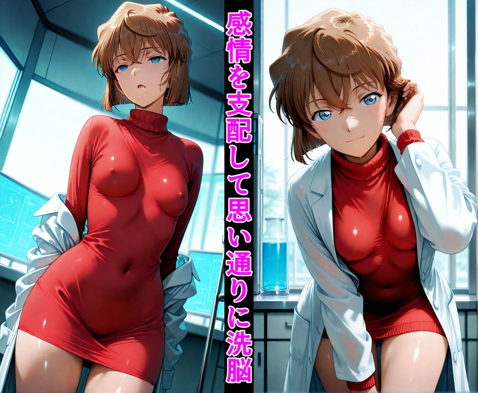 サンプル画像2:感情支配でエロ女に洗脳調教〜宮◯志保＋毛◯蘭（済）〜(アヘ顔好き集まれ！！ぬき処・朱作) [d_551029]