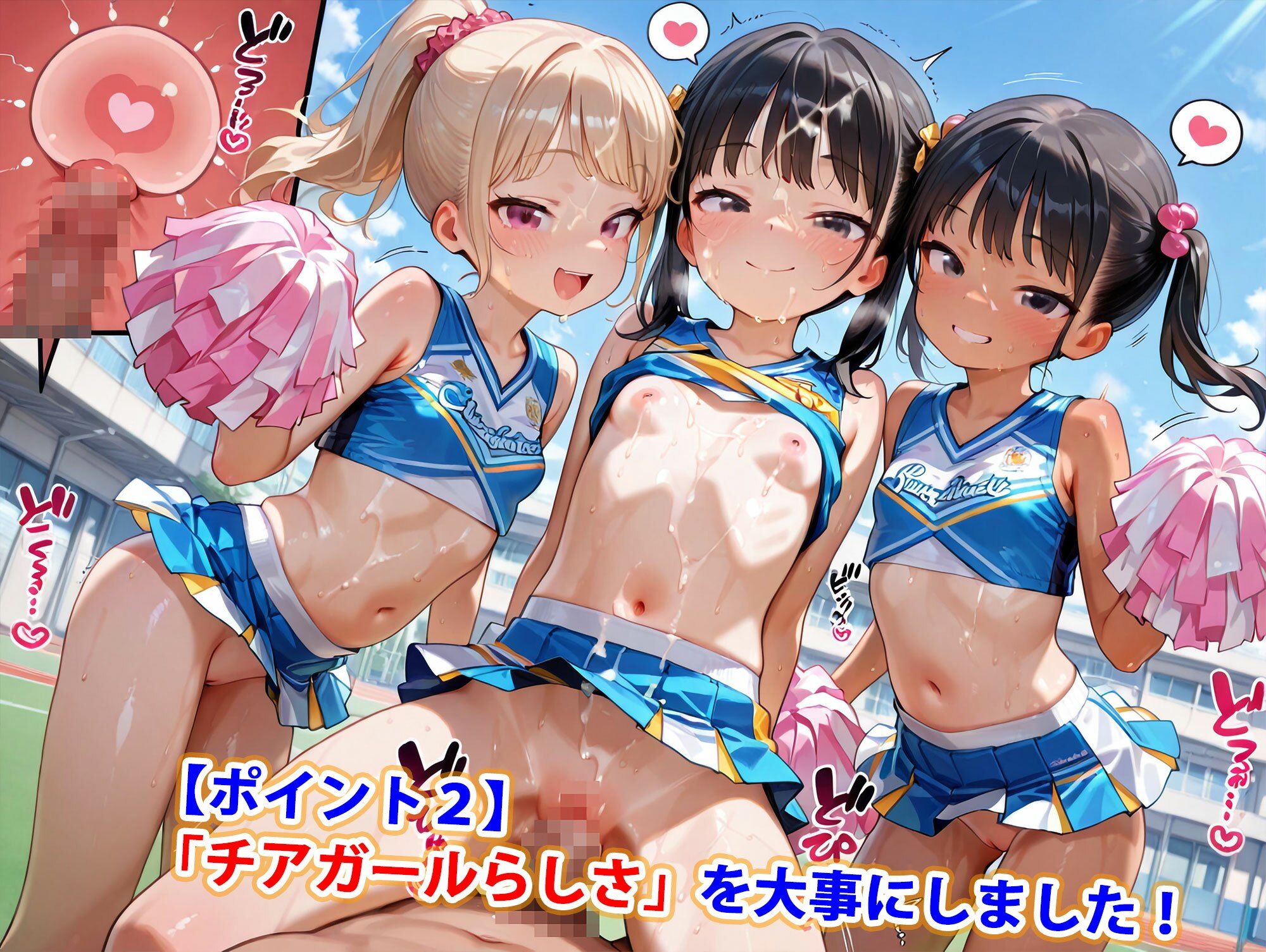 サンプル画像3:ロリ少女チアガール純ハーレム(半熟ひよこ専門街) [d_551221]