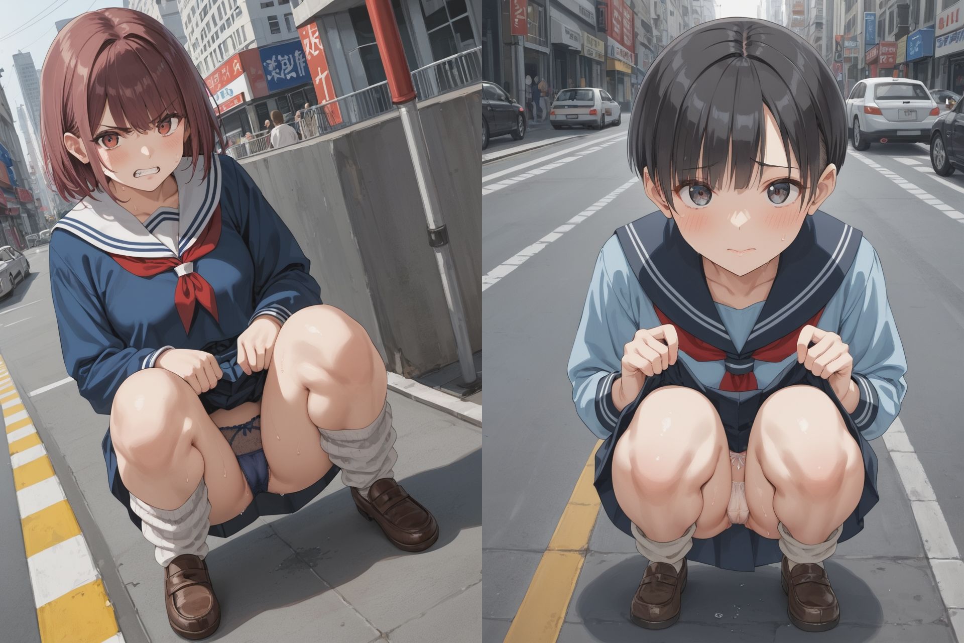 パンツ見せ女子 セーラー服JK特集 画像1