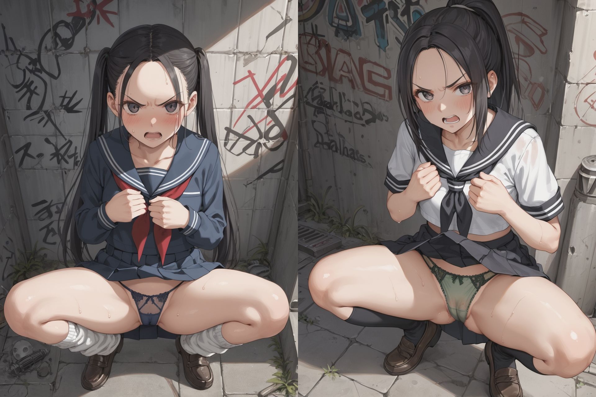 サンプル画像5:パンツ見せ女子 セーラー服JK特集(二級膣フェロモン吸引師) [d_551257]