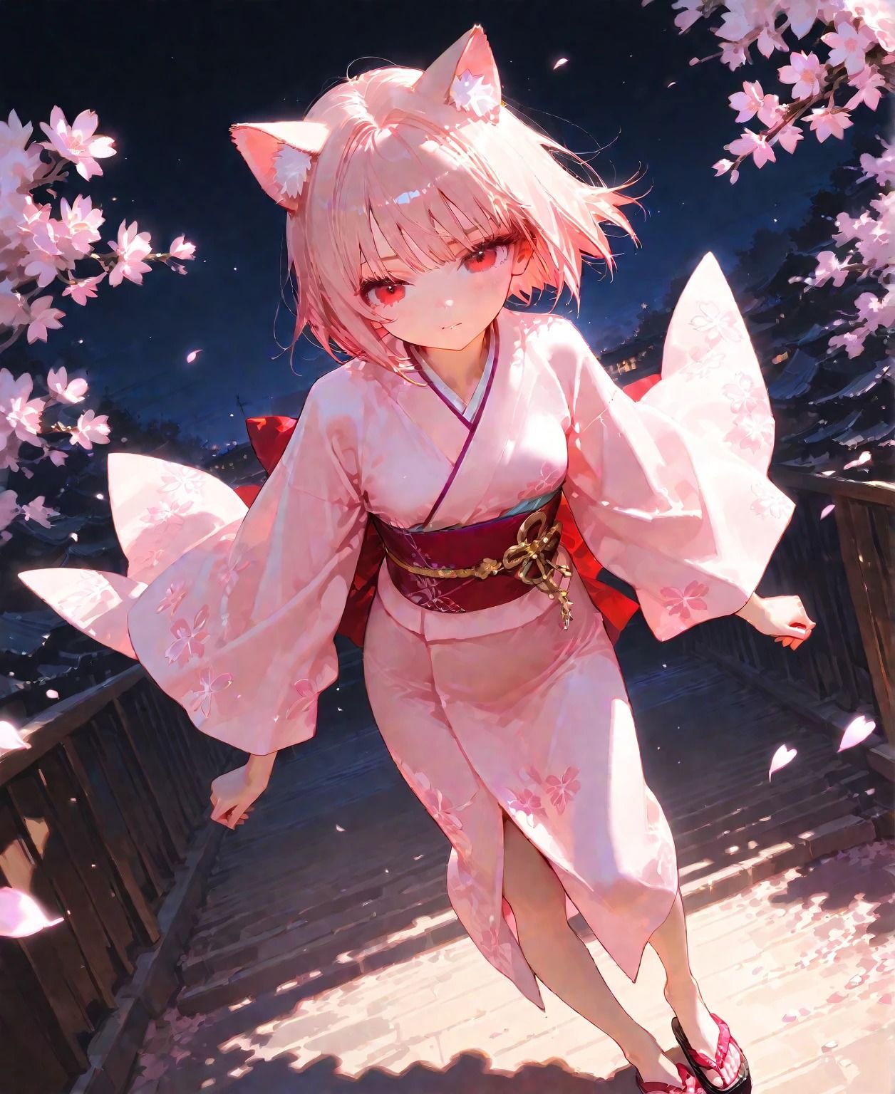 サンプル画像2:桜猫 着物で着衣ックス(誘惑のささやき) [d_551351]