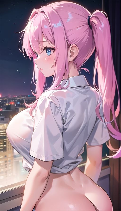 サンプル画像3:桃色髪巨乳娘ホテル(くろめあい) [d_551442]