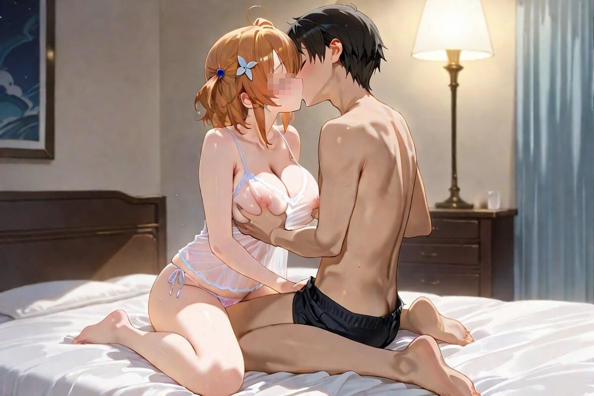 サンプル画像1:透ける肌、絡む唇  甘くとろける時間(なんこつくん) [d_551443]