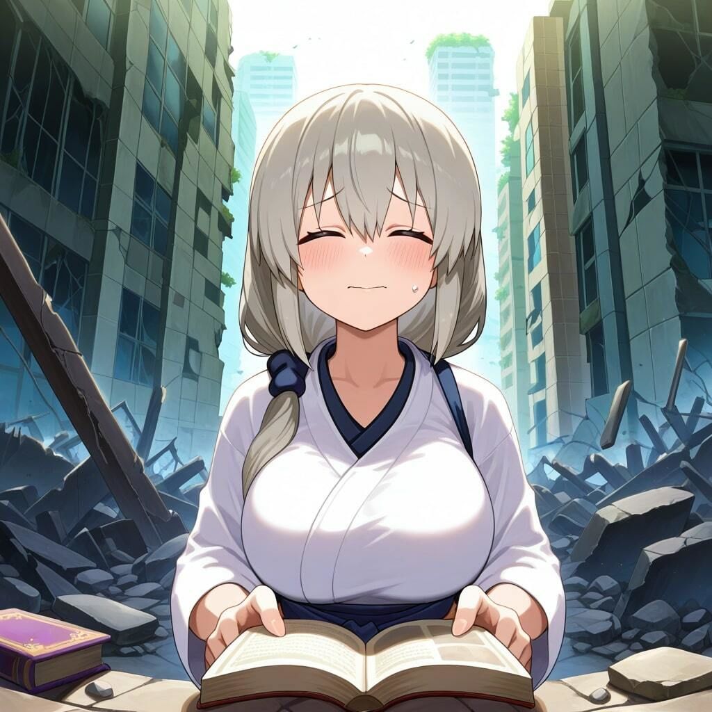 サンプル画像4:廃墟の中で見つけた魔法の本を読んで、触手に凌●される宇崎月(藍色に染める) [d_551473]