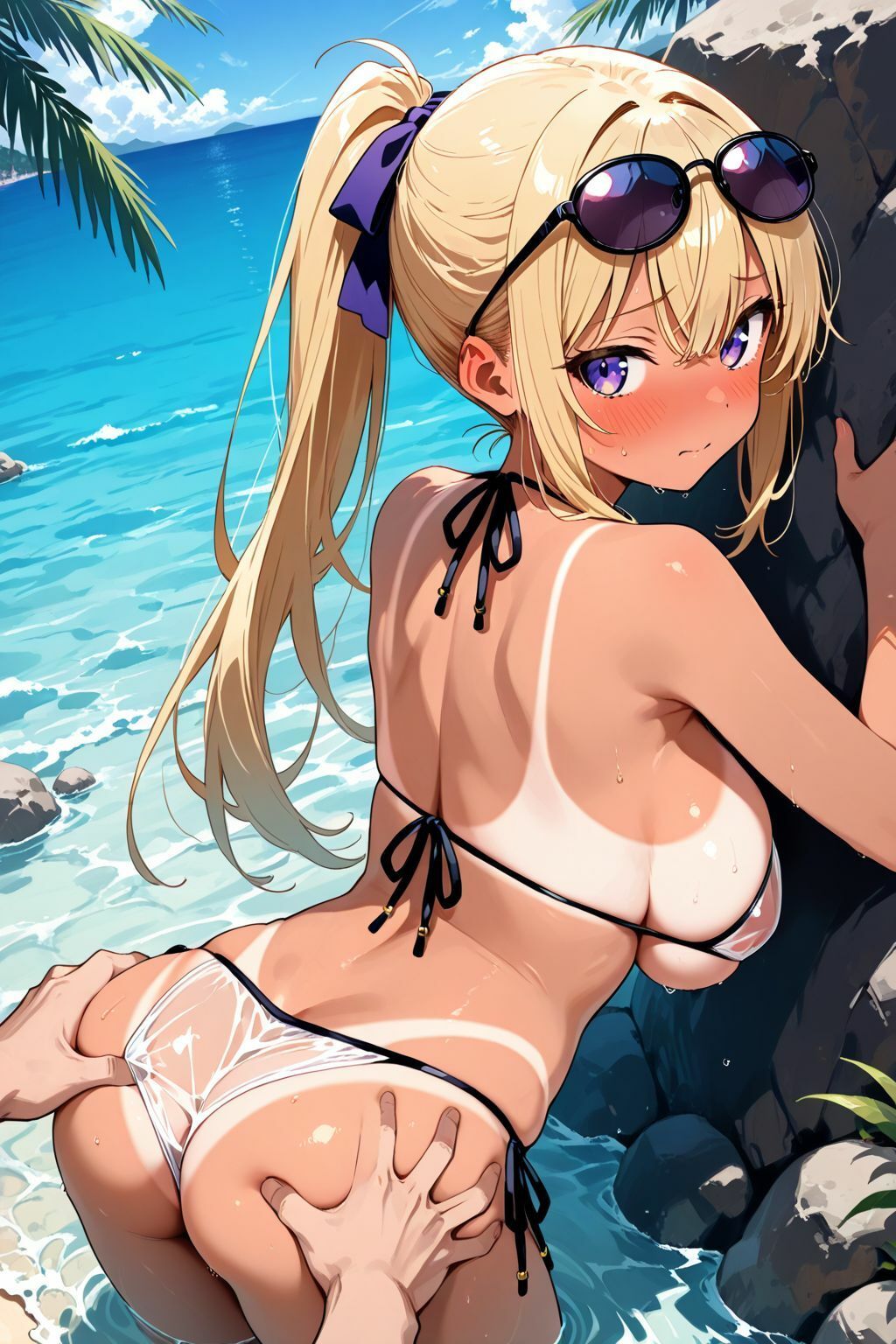 サンプル画像1:巨乳な黒ギャルとビーチでナンパSEXした件(肉欲の園) [d_551492]