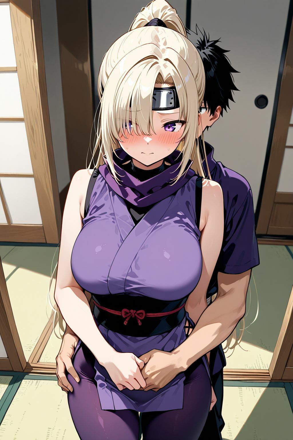 サンプル画像1:うぶなくノ一が毎日屋敷に忍び込んでくる件(肉欲の園) [d_551505]