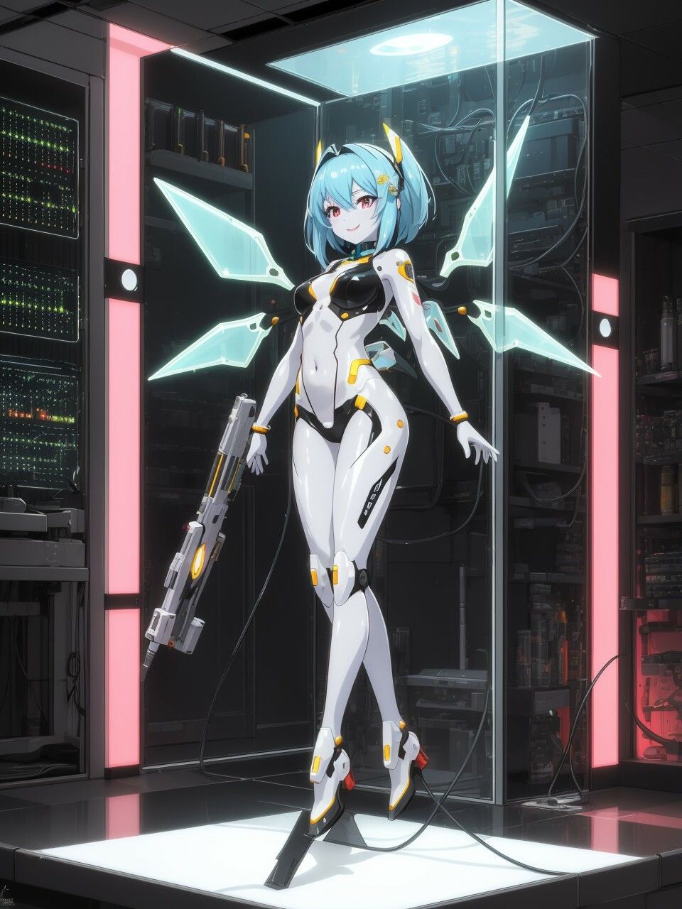 サンプル画像1:メカニカルな美少女たち〜AIイラスト集〜(くりきんとん) [d_551533]