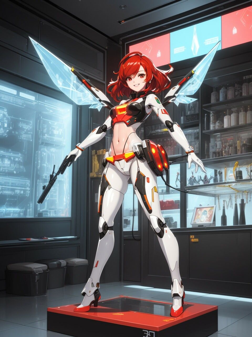 サンプル画像2:メカニカルな美少女たち〜AIイラスト集〜(くりきんとん) [d_551533]