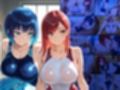 紺髪クール＆赤髪元気娘が水泳部顧問と中出し交尾【4K】【FANZA専売】