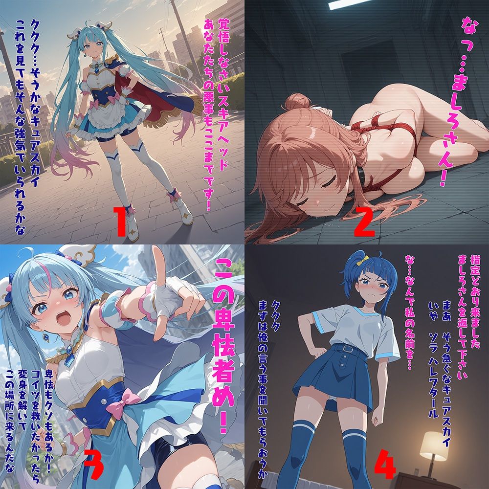 サンプル画像1:（プ◯キュア）ヒーロー廃業〜正義女子がビッチになるまで〜（NTR作品）(カエルの尻尾切り) [d_551603]