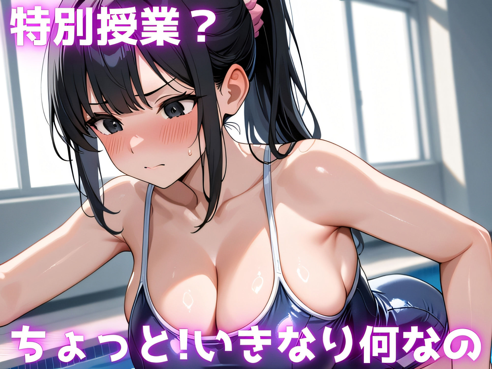 サンプル画像1:【4K×500枚】危険日直撃！種付けアカデミー スク水J〇編(種付けアカデミー) [d_551616]