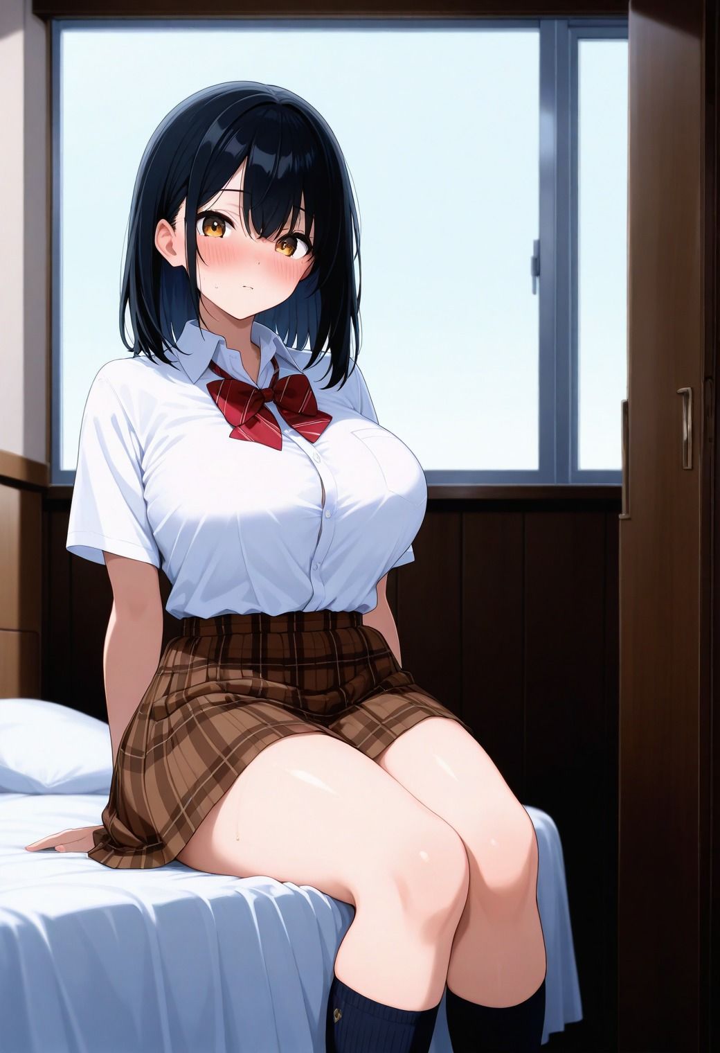 サンプル画像1:清楚で爆乳女子校生の彼女を種付け孕ませ(くみん) [d_551627]