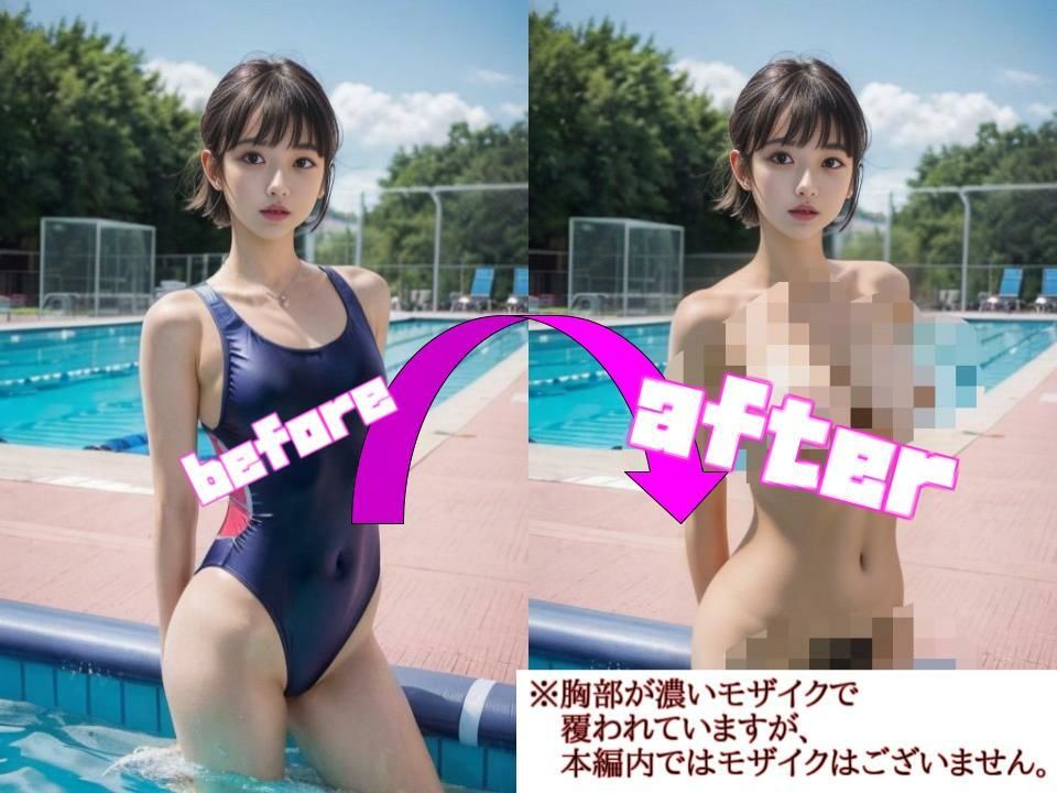 【超リアル】昼間の彼女は完璧だった。〜学園水着 編〜 画像8