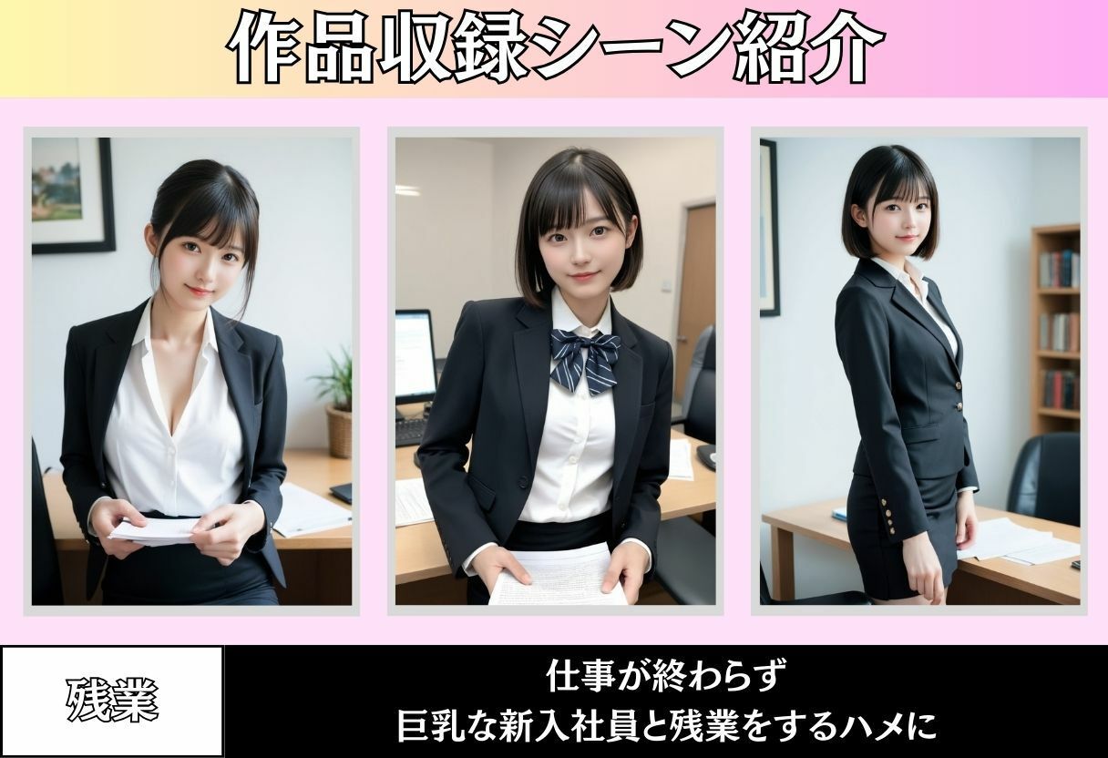 サンプル画像2:新人OLと深夜残業(AI販売プロジェクト) [d_551753]