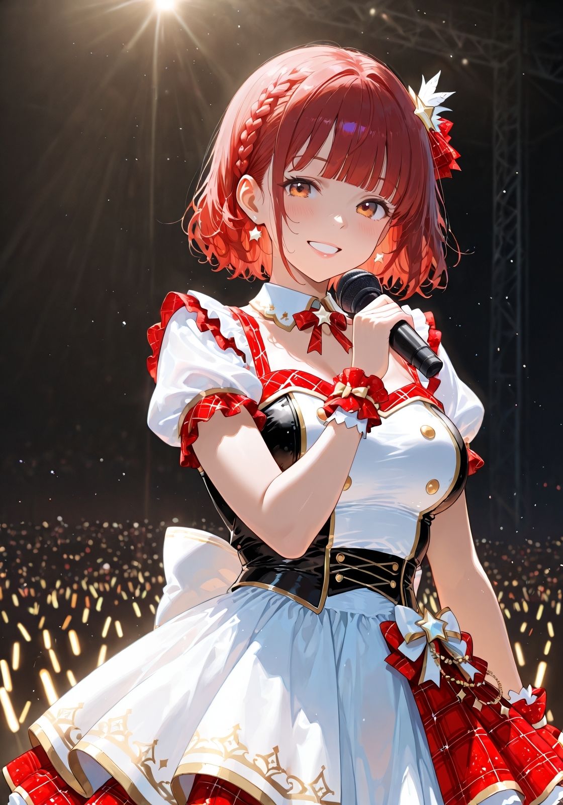 サンプル画像1:アイドルの反省会  〜どうすればもっと良くなるかな？〜(ニッチッチ) [d_551848]