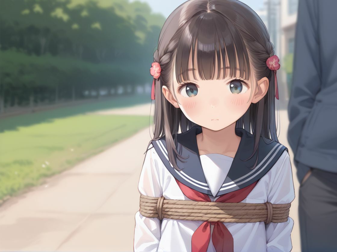 サンプル画像1:保健室で夜の拘束指導  家出女子校生(あんこ) [d_552024]