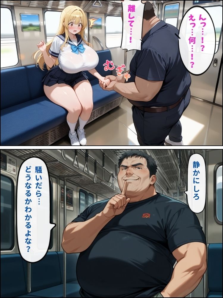 サンプル画像2:ムチムチ女子校生が終電車両でロープで縛られ調教される話【セリフ付き】(ハーレム天国) [d_552031]