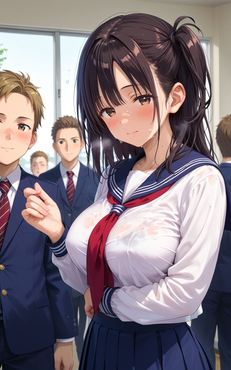 サンプル画像1:巨乳女子校生の誘惑〜処女だけどいいかな？(かれんの欲望) [d_552034]