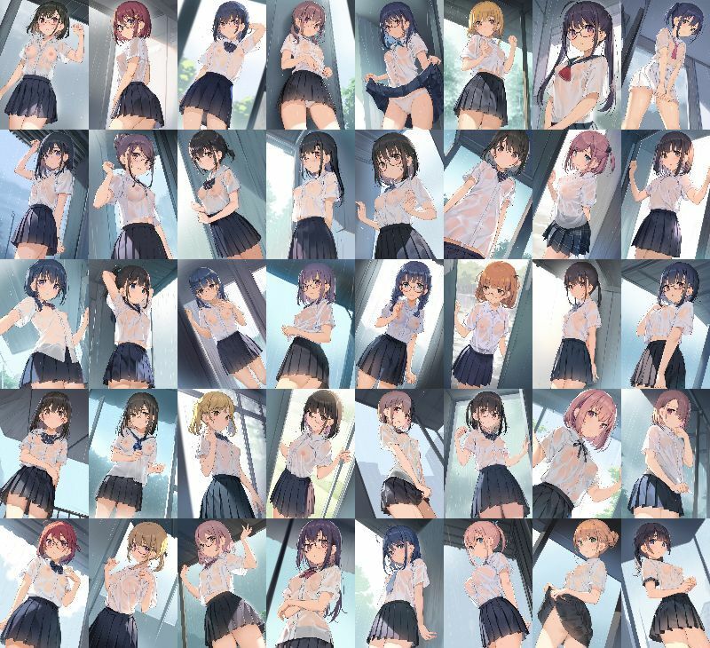 サンプル画像1:【新AI】雨の誘惑〜透ける制服の秘密〜(うさぎ温泉) [d_552076]
