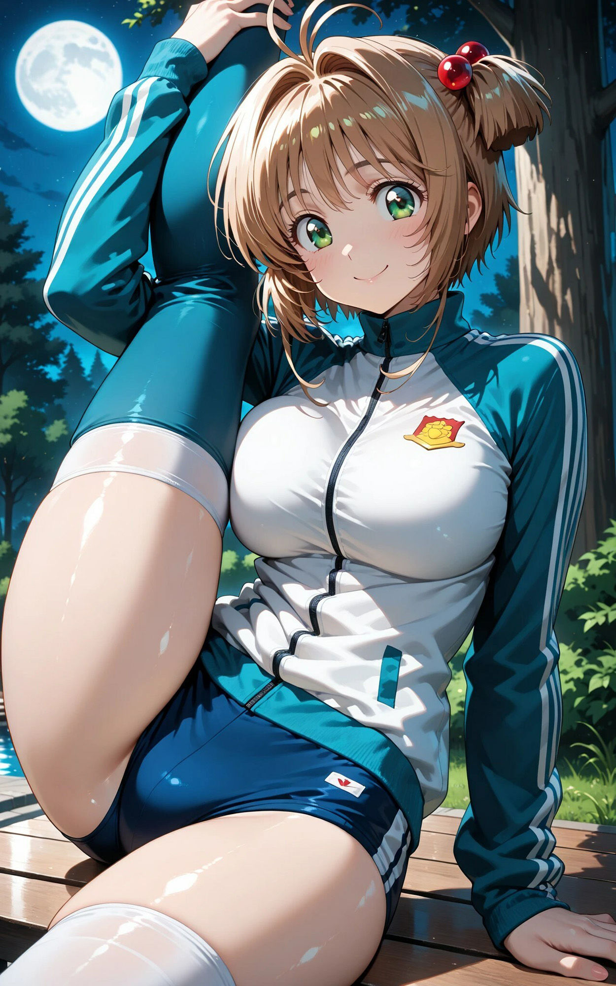 サンプル画像1:【発情ヒロイン】カードキ〇プターさくら 木〇本桜 屋外ブルマ編(画像生成マン) [d_552224]