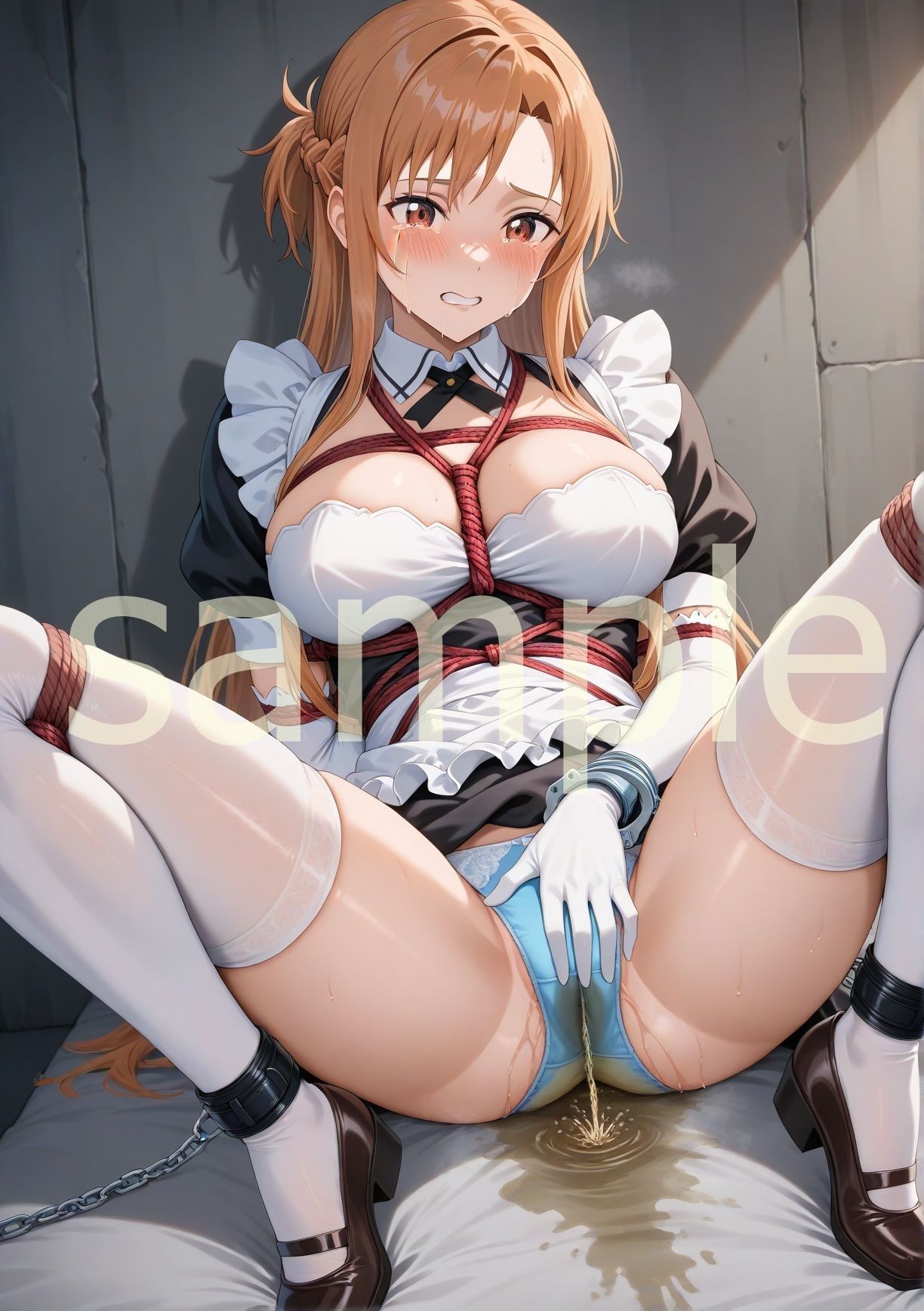 サンプル画像2:総集編｜エロすぎ注意【拘束・お漏らし作品集】SAO大人気ヒロイン5キャラ編(妄想スタジオ) [d_552508]