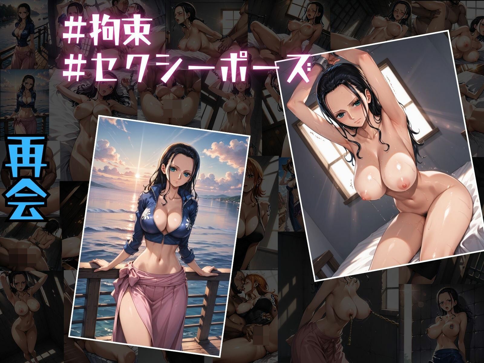 サンプル画像2:巨乳海賊狩り 2 番外編 〜三角木馬乱れ咲く百花繚乱〜 本編未公開含む全イラストCG集 500ページ(ピンク堂書店) [d_552607]