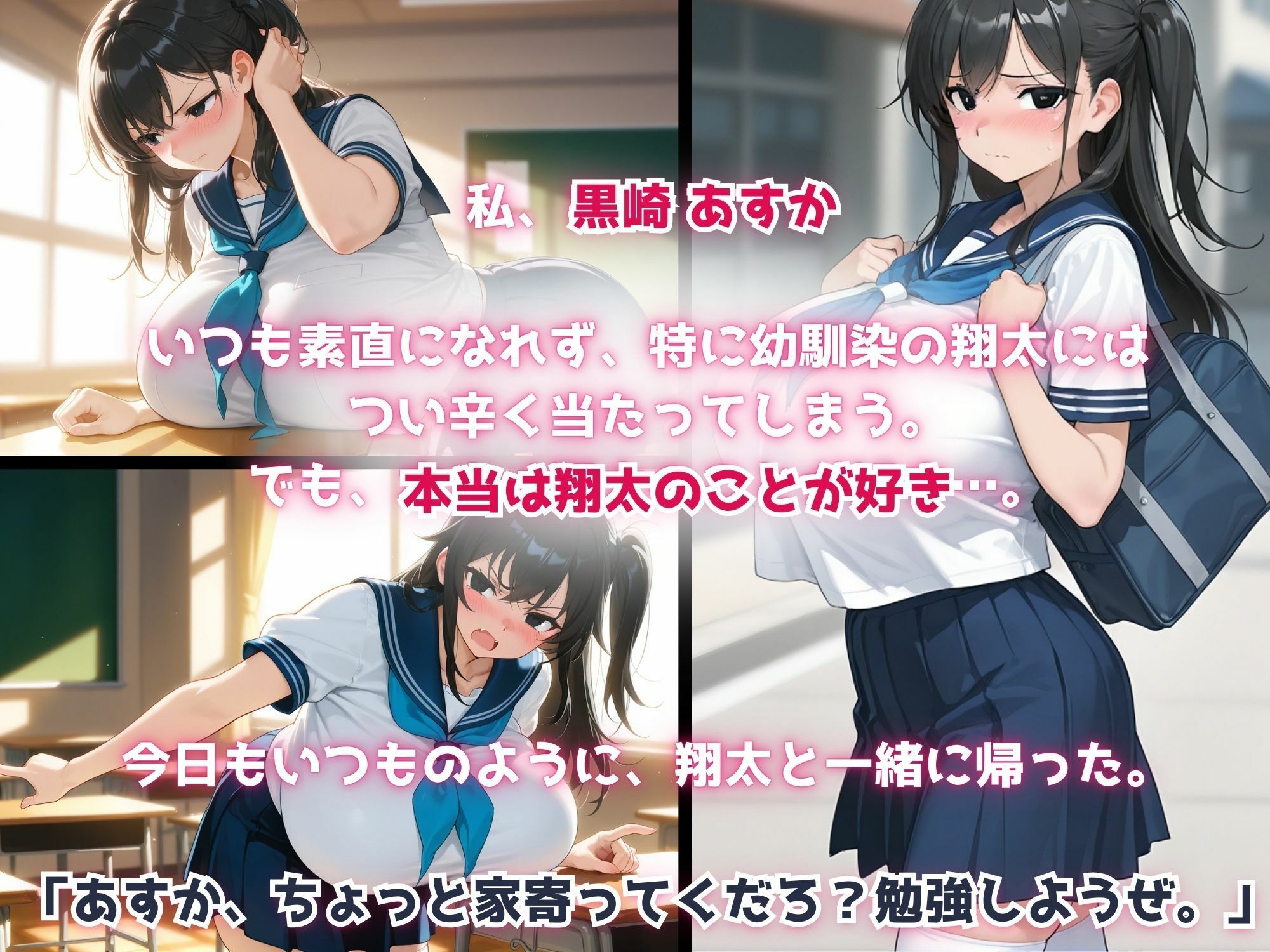 サンプル画像1:ツンデレ幼なじみを乳首責めでデレ堕ち 〜敏感な乳首をこねくり回され、中出し処女喪失〜(みるくさんど) [d_552695]