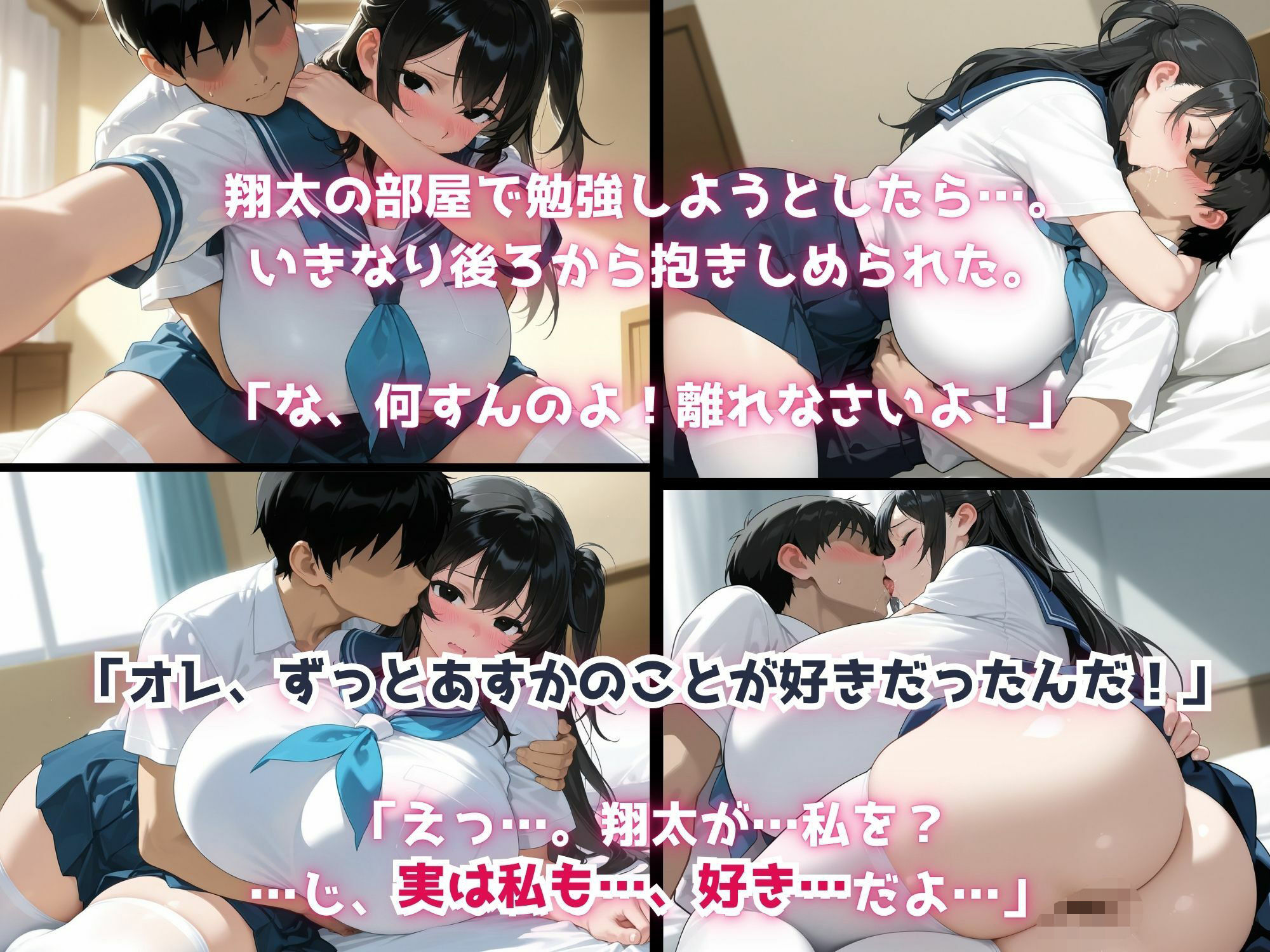 サンプル画像2:ツンデレ幼なじみを乳首責めでデレ堕ち 〜敏感な乳首をこねくり回され、中出し処女喪失〜(みるくさんど) [d_552695]