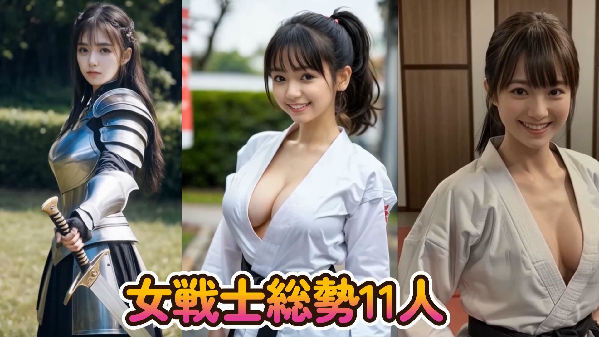 サンプル画像4:【動画】女戦士  総勢11名  コスチュームが徐々に破壊されていく動画(もこもこ) [d_552773]