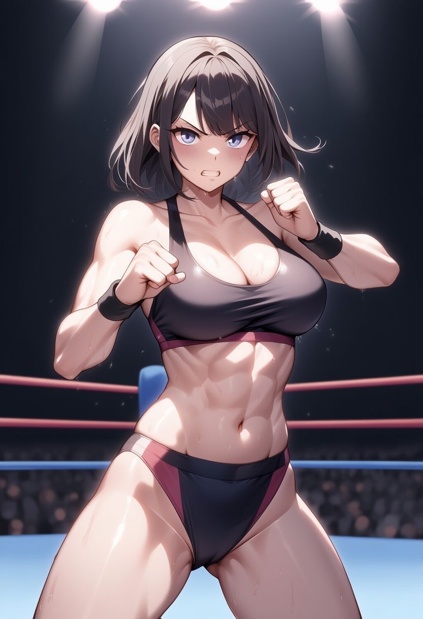 サンプル画像4:女子プロレス美少女AIイラストコレクション1 立ち絵編(温泉たまご) [d_552824]