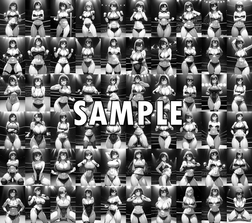 サンプル画像5:女子プロレス美少女AIイラストコレクション1 立ち絵編(温泉たまご) [d_552824]